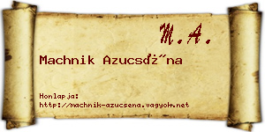 Machnik Azucséna névjegykártya
